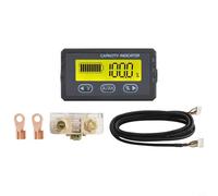 DC 8-120V 50A Battery Voltmeter Amperemeter with LCD Yellow Backlight for Lithium, Acid, For LiFePO4 and NiMH Batteries, Displays Capacity Voltage