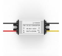 DC 8-40V to 3V-9V 3A Voltage,Converter Step-Down, Transformer Adjustable Output, with Short Circuit Over-Temperature IP67 Waterproof for Robotics LED Lighting Automotive(12V24V to 4.2V 3A)