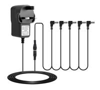 DC 9V 1A Guitar Pedal Power Supply for BOSS Behringer JOYO Donner PSU Wall Charger Adapter with 5 Way Daisy Chain Tip Negative One Spot Charging Adaptor for Sonicake MXR TC Most Effect Pedals 1.6m