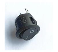 DC AC 6A/250V KCD1 2PIN 20mm On/Off SPST G149Y Round Rocker Switch Waterproof Cap Car Dash Dashboard Track IDGTTLDF(Black Switch,10 pcs)