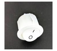 DC AC 6A/250V KCD1 2PIN 20mm On/Off SPST G149Y Round Rocker Switch Waterproof Cap Car Dash Dashboard Track IDGTTLDF(White Switch,1 pc)
