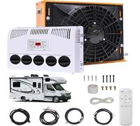 DC Air Conditioner Plain Box Complete Kit for Trucks Motorhomes Buses & More Energy Efficient No Fuel Consumption Ideal for Construction,A,12V