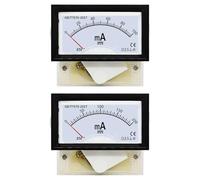 DC Ammeter 1MA3MA5MA10MA20MA30MA50MA100MA200MA300MA500MA1000MA Panel Size40*70mm Hole Size 38 * 68mm 1Pcs(2mA)