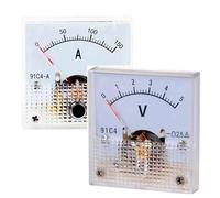 DC Ampere Meter 91C4 Ammeter 1/2/3/5/10/20/30/50/100/200 A V Voltmeter Analog Panel Mechanical Pointer(0-15A)