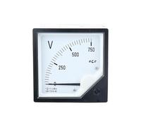 DC Analog Pointer Meter 5V 10V 15V 30V 75V 100V 150V 300V 500V 750V 1000V Square 6C2-V 80 * 80mm Voltmeter(50V)