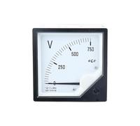 DC Analog Pointer Meter 5V 10V 15V 30V 75V 100V 150V 300V 500V 750V 1000V Square 6C2-V 80 * 80mm Voltmeter(150V)