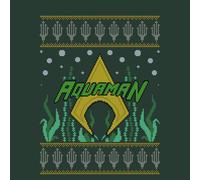 DC Aquaman Knit Women's Christmas T-Shirt - Forest Green - XL