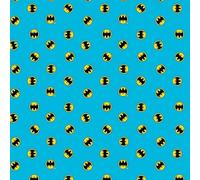 DC Batman Fabric Sold by Half Metre (100% Cotton, Genuine Licensed Fabric, 9 Different Designs) (Batman Fabric - Round Logo Blue)