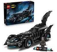 LEGO DC Batman: Batman Forever Batmobile Super Hero Toy, Bedroom Decor for Kids, Film Merch Play-and-Display Set with a Minifigure and Name Plaque, Gift for Boys and Girls 76304