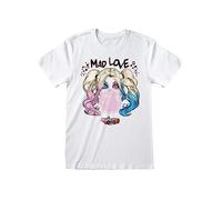 DC Batman Harley Quinn Mad Love Adults White T-Shirt - Small