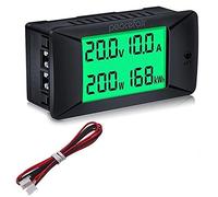 DC Battery Ammeter Voltmeter Monitor, DC Digital Ammeter Voltmeter Battery Tester 0~300V Smart Shunt Power Energy Wattmeter for Battery Cars RV Solar System Circuit Protection（300A)