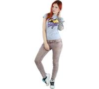DC Bombshells Women's Batgirl Badge Heather T-Shirt in Grey | Size: 2XL DC Bombshells Grey 2XL