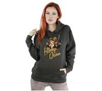 DC Bombshells Women's Harley Quinn Badge Hoodie in Charcoal | Size: XS DC Bombshells Charcoal XS