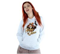 DC Bombshells Women's Harley Quinn Badge Hoodie in Grey | Size: 2XL DC Bombshells Grey 2XL