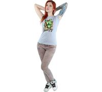 DC Bombshells Women's Poison Ivy Badge Heather T-Shirt in Grey | Size: XS DC Bombshells Grey XS