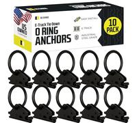 DC Cargo Mall Heavy-Duty Steel E-Track O-Ring (Pack of 10) - E-Track Accessories to Secure Cargo in Trucks, Trailers, Vans, Motorcycles & Other Vehicles