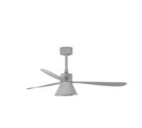 FARO BARCELONA Amelia Cone ceiling fan, LED light, grey