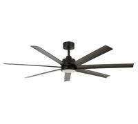 DC Ceiling Fan Atlanta Black with LED & Remote