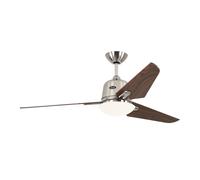DC Ceiling Fan Aviatos 132 Chrome-Walnut with Light & Remote
