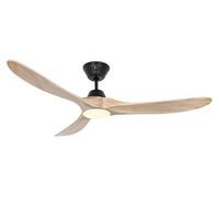 DC Ceiling fan with Remote LED Ceiling Light Fan Eco Genuino Black Wood 152 cm