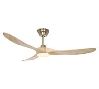 DC Ceiling Fan Eco Genuino Brass / Wood 152 LED