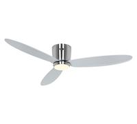 DC Ceiling fan with Remote Flush mount Ceiling Fan with LED Plano Silver 52" [EEK: D]
