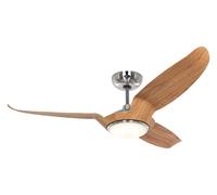 DC Ceiling Fan Eco Talos Chrome / Oak with LED & Remote