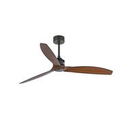 FARO BARCELONA Ceiling fan Just Fan M, black/dark wood