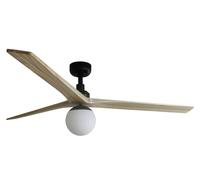 DC Ceiling Fan Klim L Black-Oak with Light & Remote