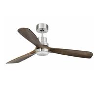 DC Ceiling Fan Lantau Nickel / Walnut with LED & Remote