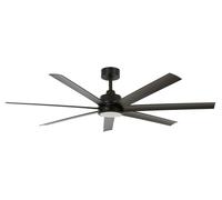 DC Ceiling fan Light with Remote ATLANTA 142cm Black Ceiling fan with LED