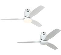 DC Ceiling fan Light with Remote Low Energy Fan Aerodynamix White 132 cm 52"