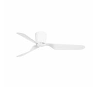 Low profile Ceiling fan with Remote Pemba White DC Fan Flush Mount Hugger Fan