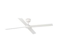 DC Ceiling Fan Rudder L-4 White with Remote