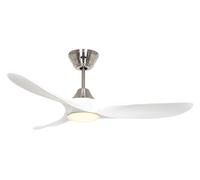 DC Ceiling fan with LED Dimmer Eco Genuino 48" Chrome White 6 Speed Remote [EEK: F]