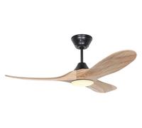 DC Ceiling fan with LED Light Dimmer Eco Genuino 48" Black Wood Remote 6 Speeds