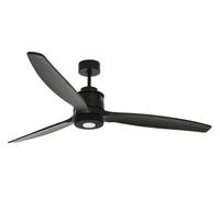 DC Ceiling fan with LED Light Indoor fan with Remote Airfusion Akmani Matt Black [EEK: F]