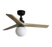 DC Ceiling fan with Light Klim Black Oak 92cm Quiet ceiling fan with remote