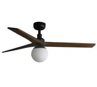 DC Ceiling fan with Light Klim Black Walnut 125cm Quiet ceiling fan with remote