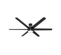 DC Ceiling Fan with Remote Control 6 Speeds Solaria 72" Dimmable LED Lighting