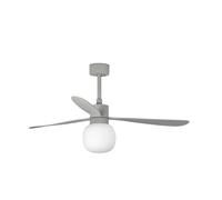 FARO BARCELONA Amelia Ball ceiling fan, LED light, grey