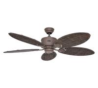 DC Ceiling fan with Remote control Caribbean Dream Eco Brown & Cane Indoor Fan