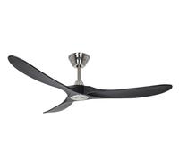 DC ceiling fan with remote control Eco Genuino Brushed Chrome & Black 152 cm 60"