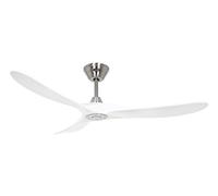 DC ceiling fan with remote control Eco Genuino Brushed Chrome & White 152 cm 60"