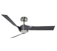 DC Ceiling fan with Remote control Low energy fan Eco Revolution Chrome Grey