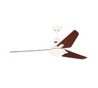 DC ceiling fan with Remote Fan light Eco Aviatos 132 cm 52" White & Cherry