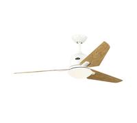 DC ceiling fan with Remote Fan light Eco Aviatos 132 cm 52" White & Maple