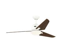DC ceiling fan with Remote Fan light Eco Aviatos 132 cm 52" White & Walnut Decor