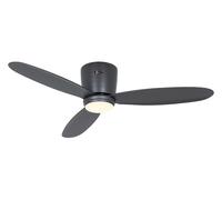 DC Ceiling fan with Remote Flush mount Ceiling Fan with LED Plano Dark Grey 44" [EEK: D]