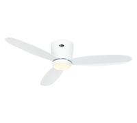 DC Ceiling fan with Remote Flush mount Ceiling Fan with LED Plano White 44